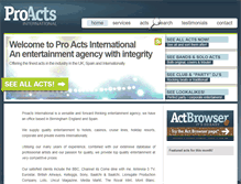 Tablet Screenshot of proactsinternational.com